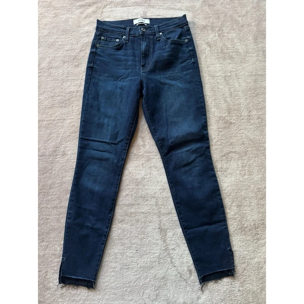 Pistola Womens‎ Mid Rise Blue Denim Skinny Raw Hem Size 26